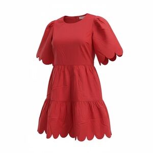 Scallop mini dress